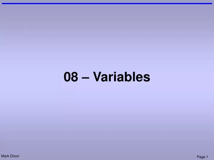 08 variables