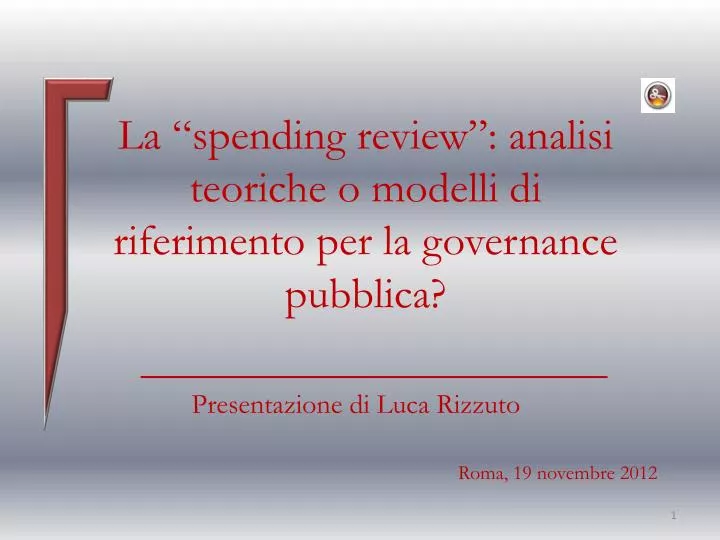 la spending review analisi teoriche o modelli di riferimento per la governance pubblica