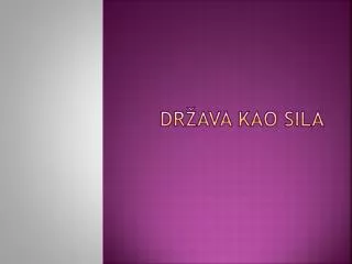 d r ava kao sila