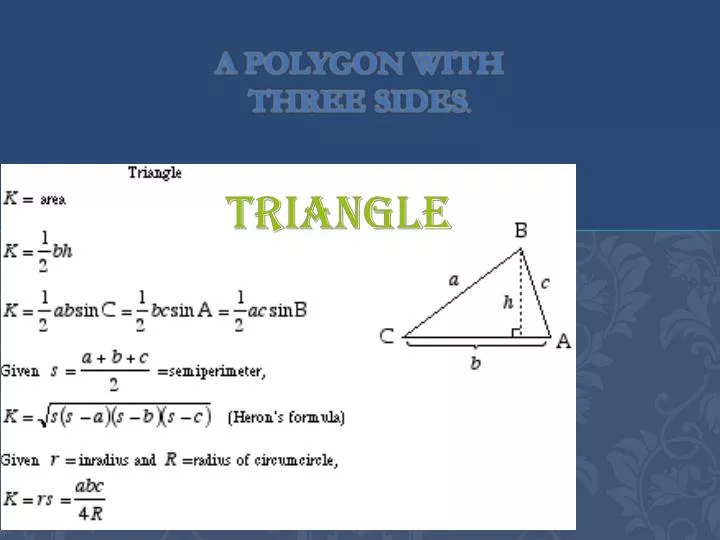 a polygon with three sides