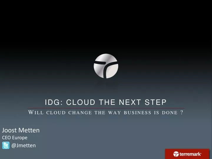 idg cloud the next step