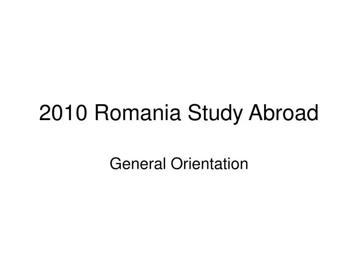 2010 romania study abroad