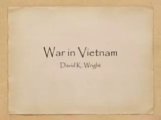 War in Vietnam