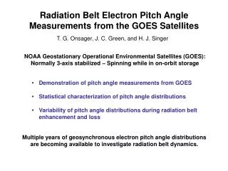 Radiation Belt Electron Pitch Angle Measurements from the GOES Satellites