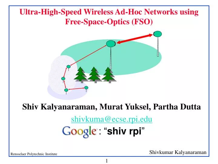 ultra high speed wireless ad hoc networks using free space optics fso