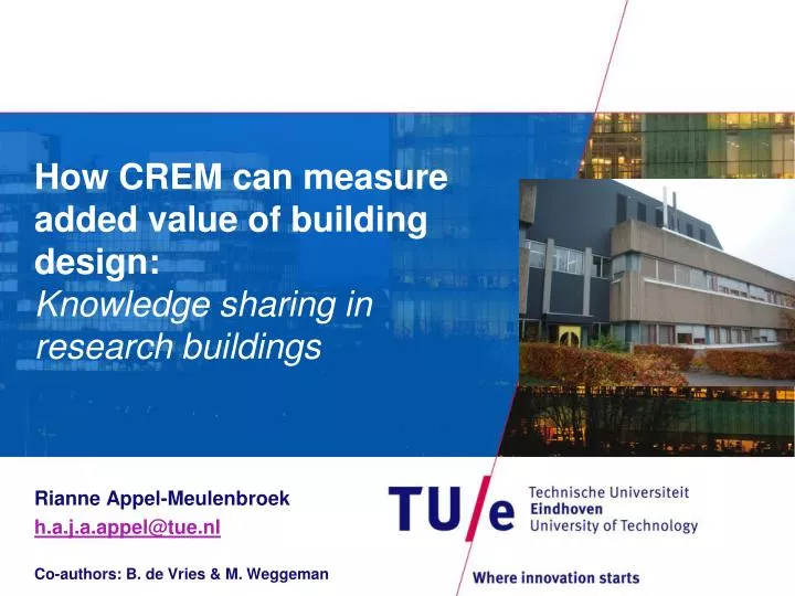 how crem can measure added value of building design knowledge sharing in research buildings