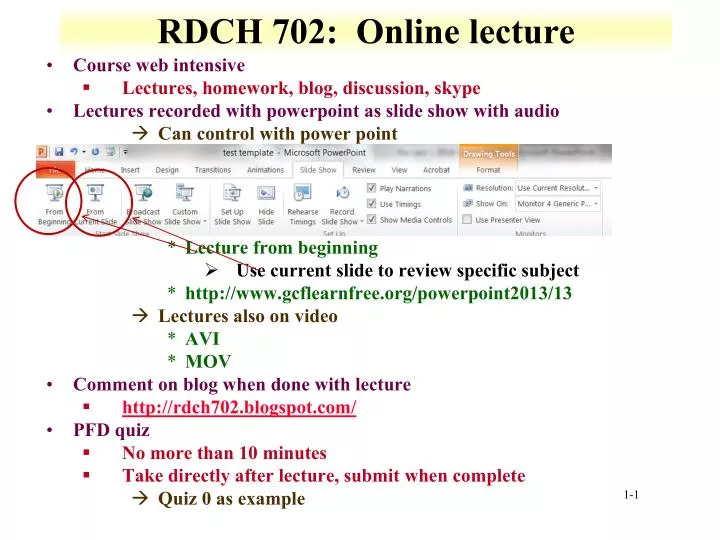 rdch 702 online lecture