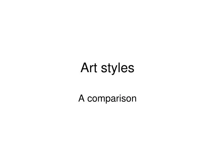 art styles