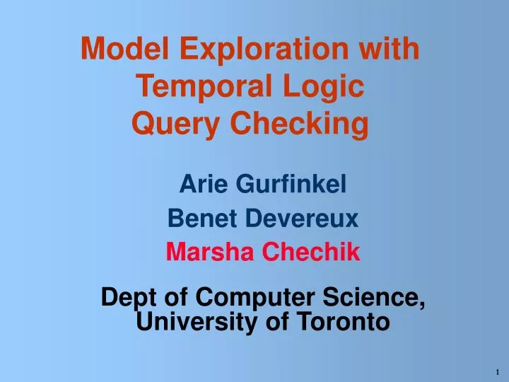 model exploration with temporal logic query checking