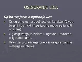 osiguranje lica