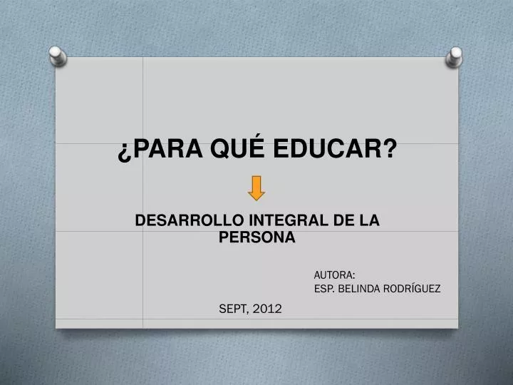 para qu educar