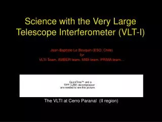 Science with the Very Large Telescope Interferometer (VLT-I)
