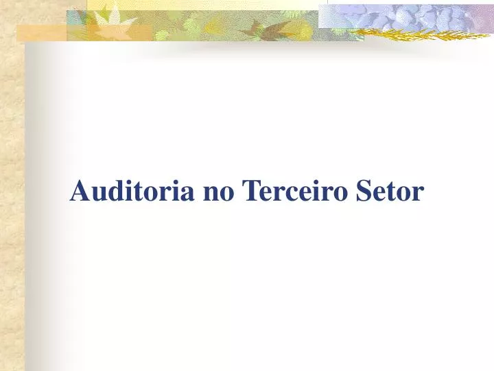 auditoria no terceiro setor