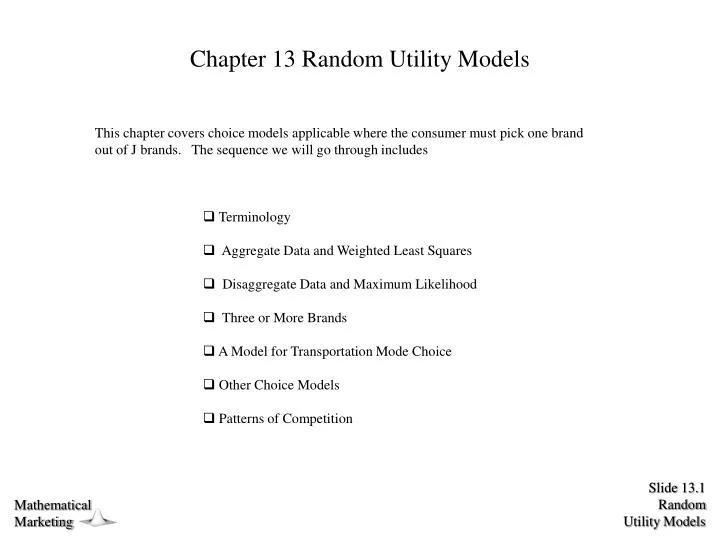 chapter 13 random utility models