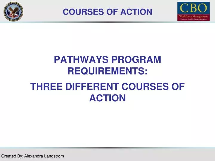 courses of action