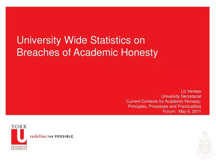 university wide statistics on breaches of academic honesty