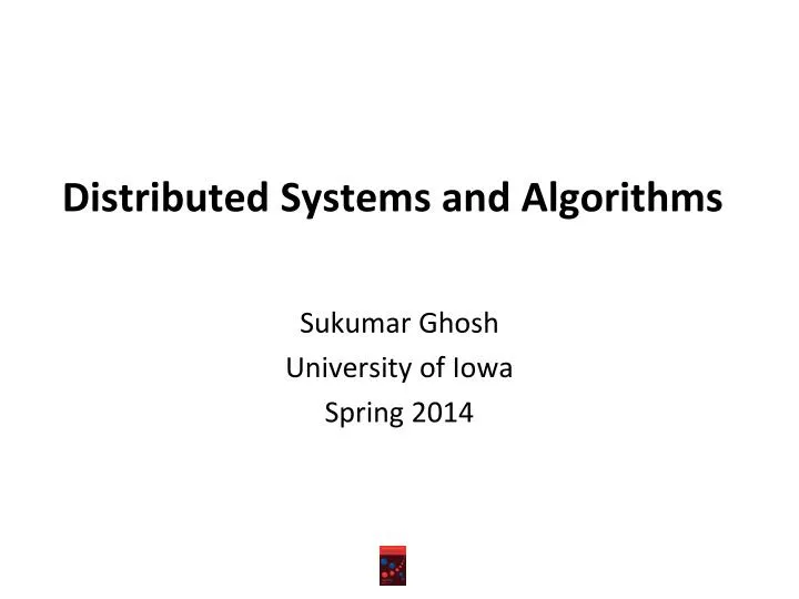 distributed systems and algorithms