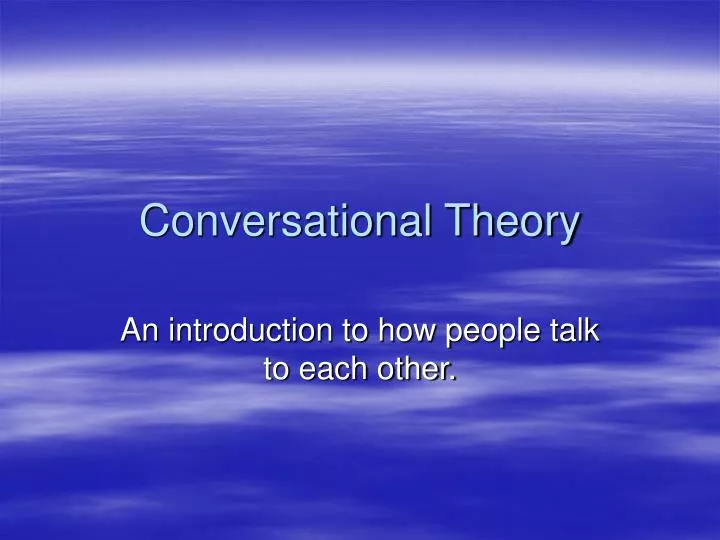 conversational theory