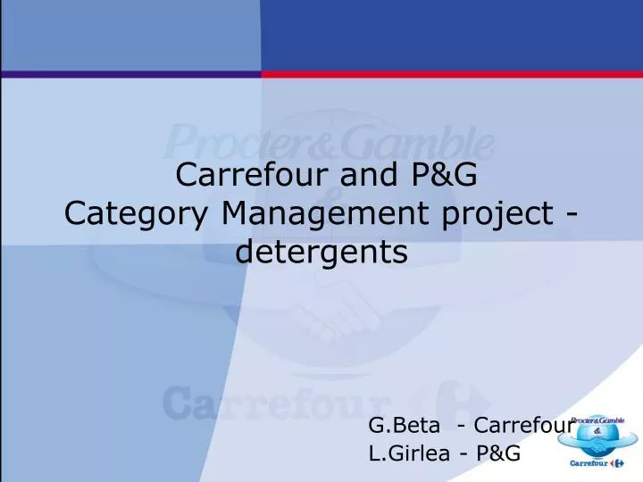carrefour and p g category management project detergents