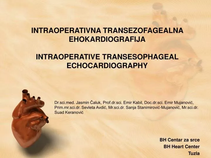 intraoperativna transezofagealna ehokardiografija intraoperative transesophageal echocardiography