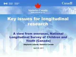 A view from overseas, National Longitudinal Survey of Children and Youth (Canada)