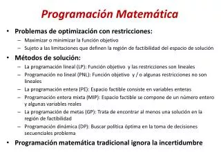 programaci n matem tica