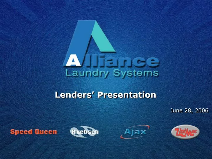 lenders presentation