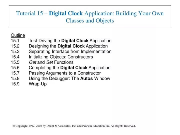 tutorial 15 digital clock application building your own classes and objects