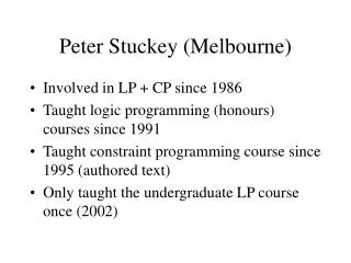 Peter Stuckey (Melbourne)