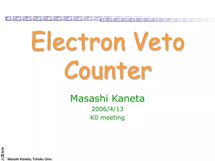 electron veto counter