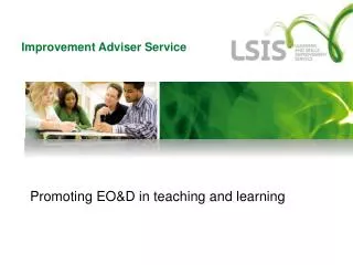 Promoting EO&amp;D in teaching and learning