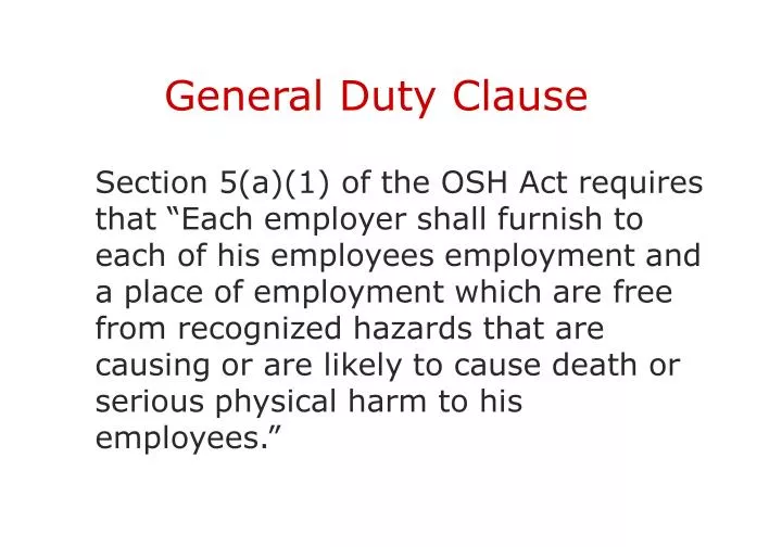 general duty clause