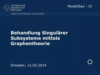 behandlung singul rer subsysteme mittels graphentheorie