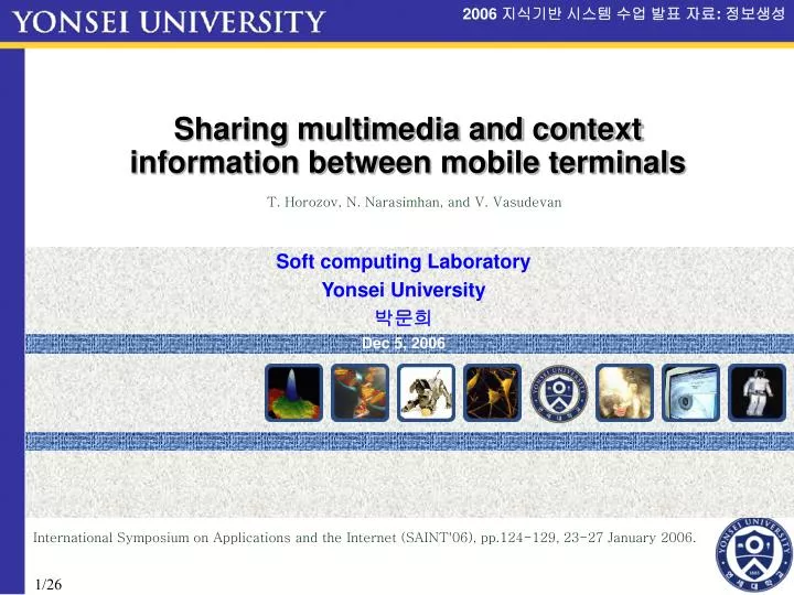 sharing multimedia and context information between mobile terminals
