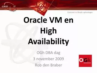 Oracle VM en High Availability