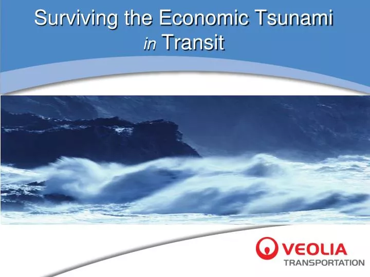 surviving the economic tsunami in transit