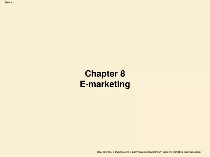 chapter 8 e marketing