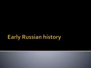 Early Russian history