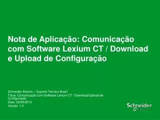 nota de aplica o comunica o com software lexium ct download e upload de configura o