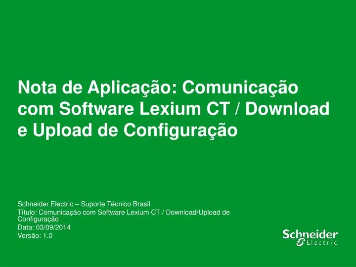 nota de aplica o comunica o com software lexium ct download e upload de configura o