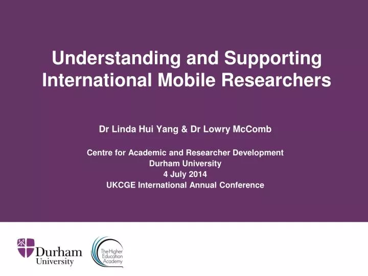 understanding and supporting international mobile researchers
