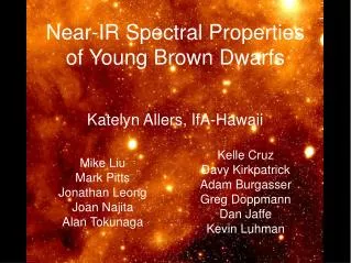 Near-IR Spectral Properties of Young Brown Dwarfs