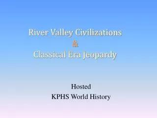 Hosted KPHS World History
