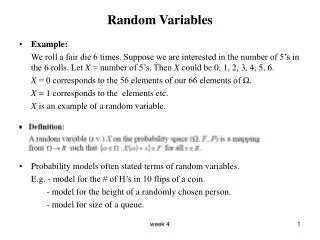 Random Variables