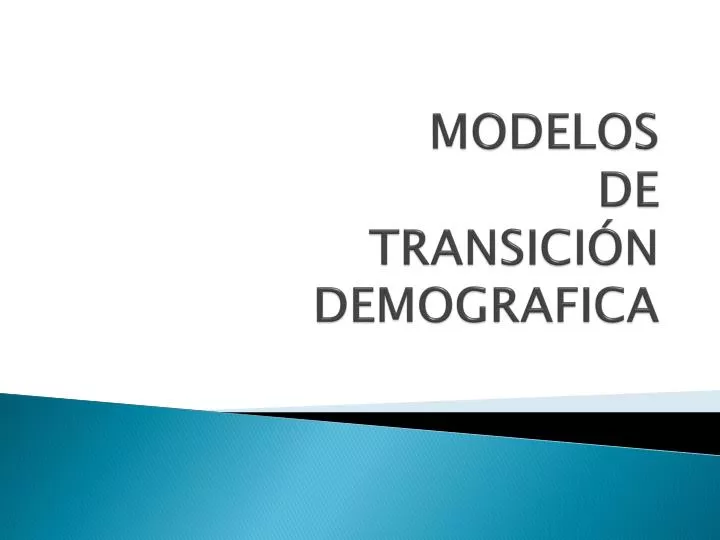 modelos de transici n demografica