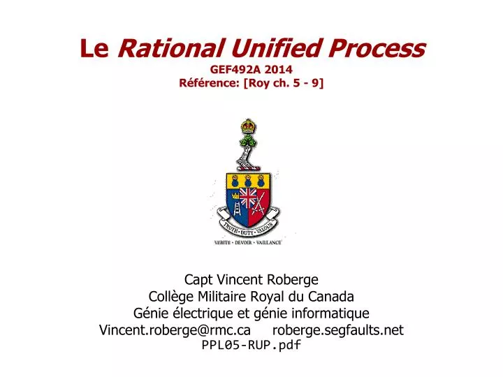 le rational unified process gef492a 2014 r f rence roy ch 5 9