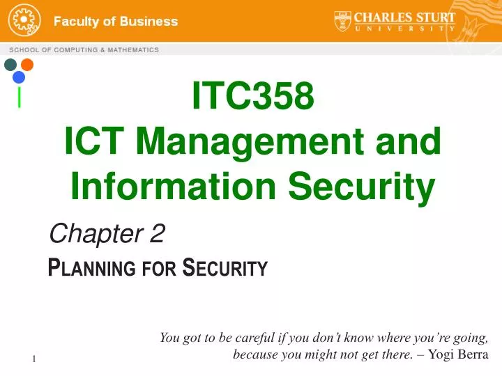 itc358 ict management and information security