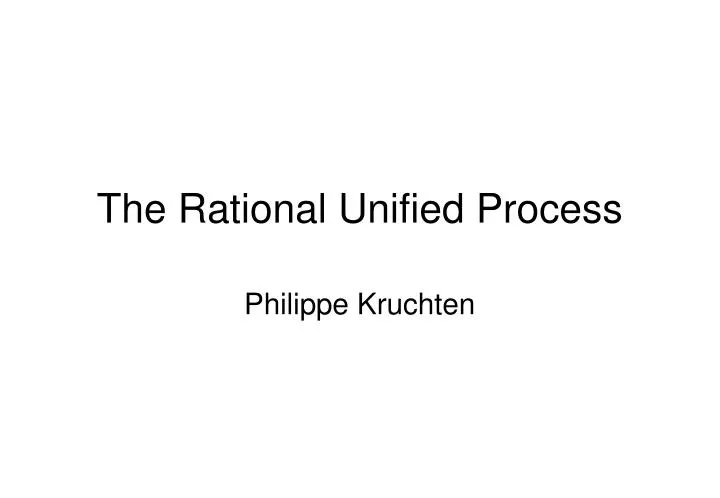 the rational unified process