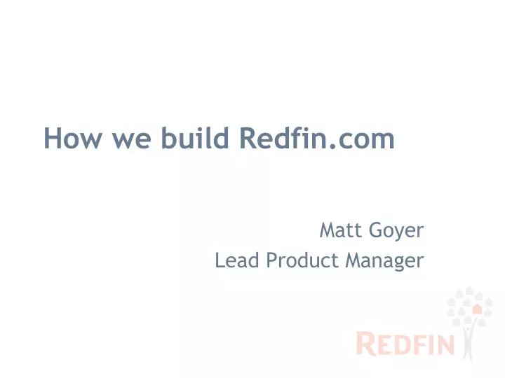 how we build redfin com
