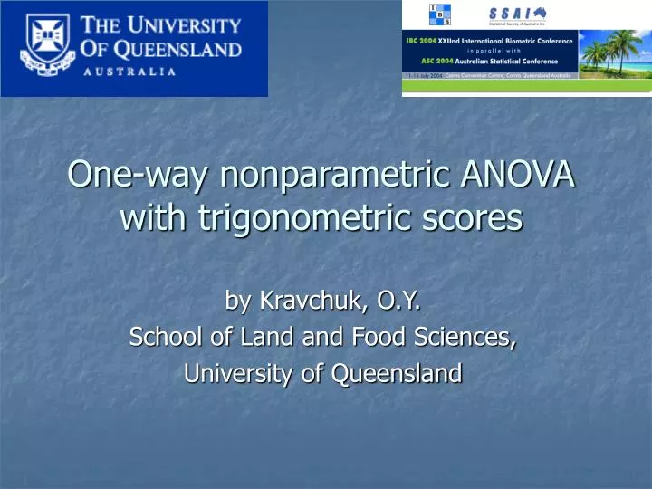 one way nonparametric anova with trigonometric scores
